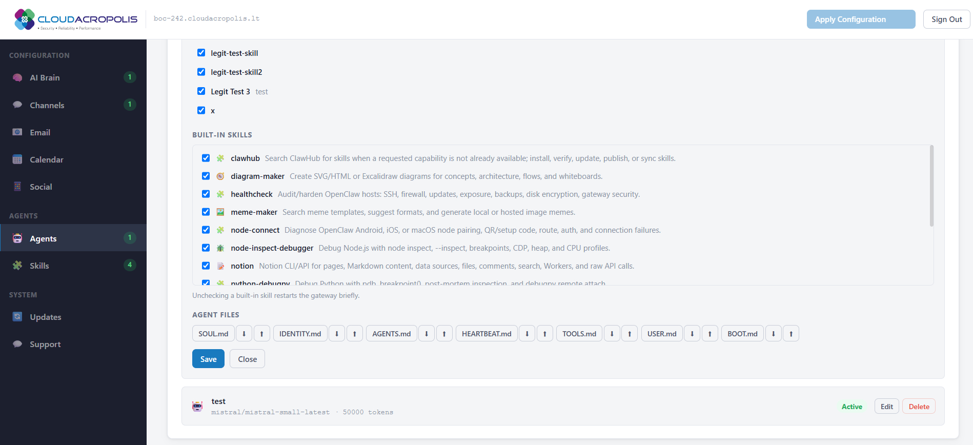 Configuration dashboard preview 4